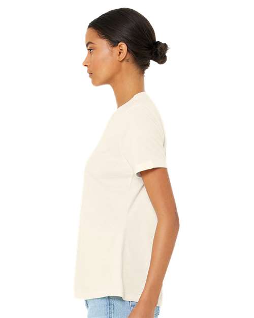 Women’s Relaxed Fit Heather CVC Tee - OnModelSide - B20506373 - Heather Natural