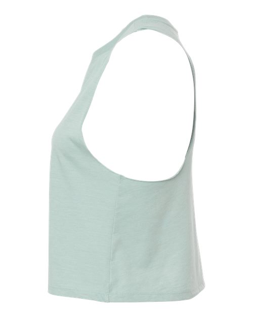 Women's Racerback Crop Tank - DirectSide - B19206253 - Heather Dusty Blue