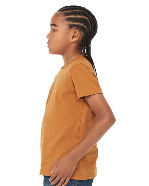 Youth Jersey Tee - OnModelSide - B38006373 - Toast