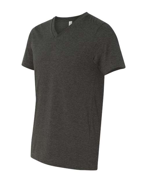 Heather CVC V-Neck Tee - DirectSide - B03506092 - Dark Grey Heather