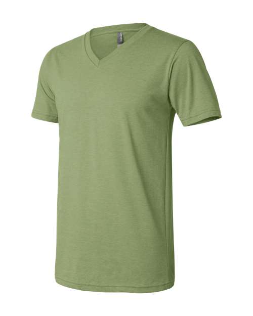 Heather CVC V-Neck Tee - DirectSide - B03506542 - Heather Green