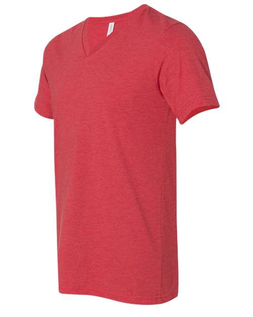 Heather CVC V-Neck Tee - DirectSide - B03506712 - Heather Red