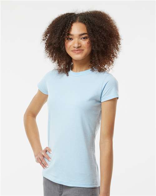Women's Fine Jersey Slim Fit T-Shirt - OnModelSide - B20159252 - Baby Blue