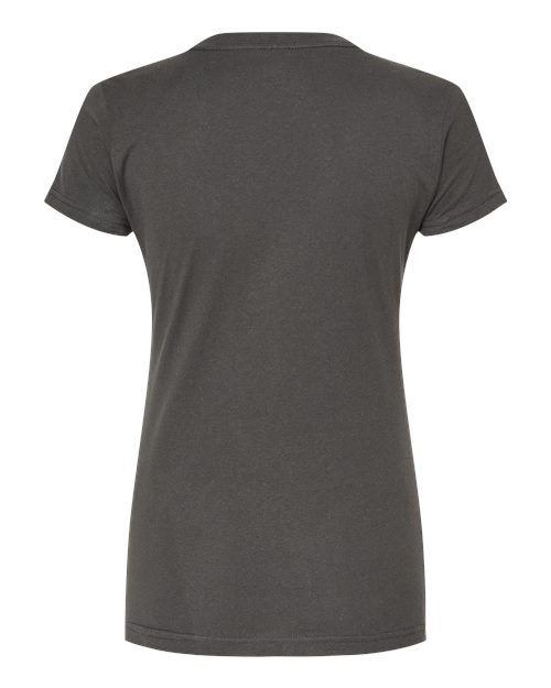 Women's Fine Jersey Slim Fit T-Shirt - Back - B20159592 - Charcoal