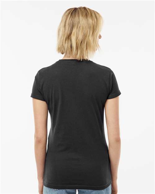 Women's Fine Jersey Slim Fit T-Shirt - OnModelBack - B20159092 - Coal