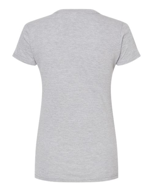 Women's Fine Jersey Slim Fit T-Shirt - Back - B20159102 - Heather Grey