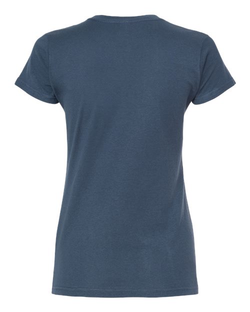 Women's Fine Jersey Slim Fit T-Shirt - Back - B20159682 - Indigo