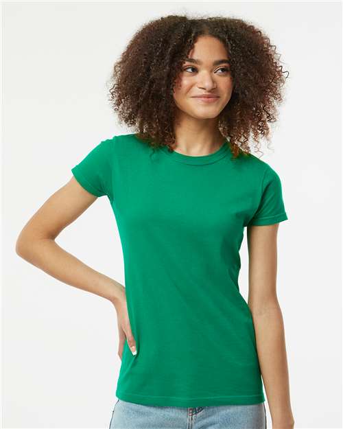 Women's Fine Jersey Slim Fit T-Shirt - OnModelFront - B20159112 - Kelly Green