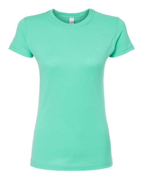 Women's Fine Jersey Slim Fit T-Shirt - Front - B20159192 - Mint