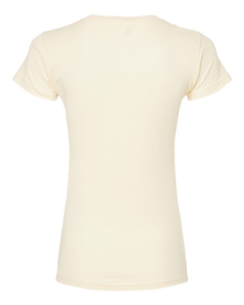 Women's Fine Jersey Slim Fit T-Shirt - Back - B20159242 - Natural