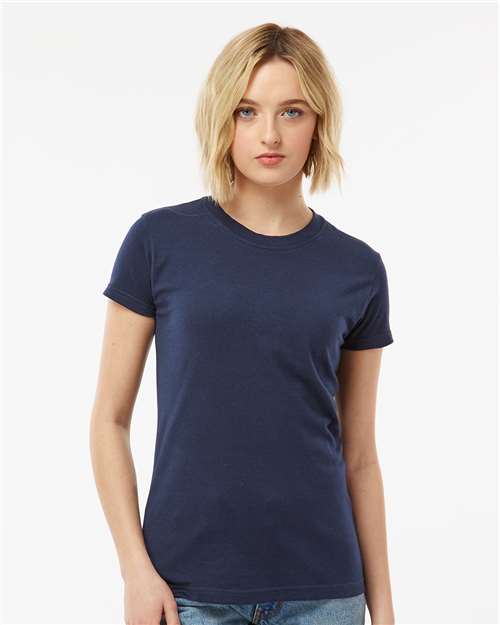 Women's Fine Jersey Slim Fit T-Shirt - OnModelFront - B20159652 - Navy