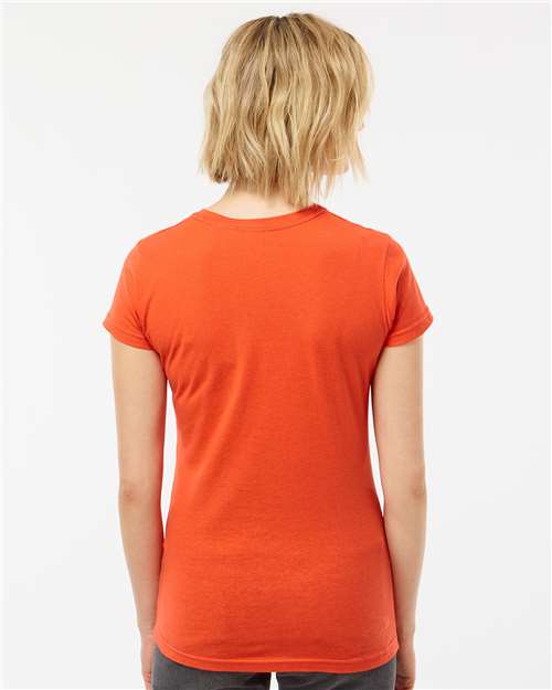 Women's Fine Jersey Slim Fit T-Shirt - OnModelBack - B20159662 - Orange