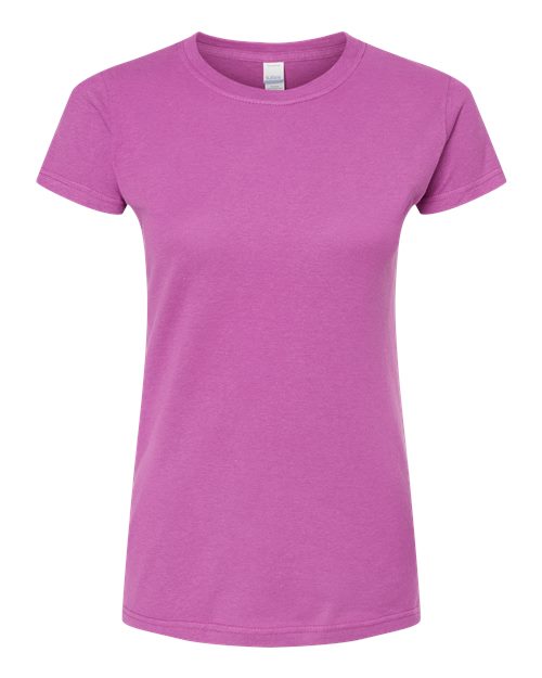 Women's Fine Jersey Slim Fit T-Shirt - Front - B20159302 - Orchid