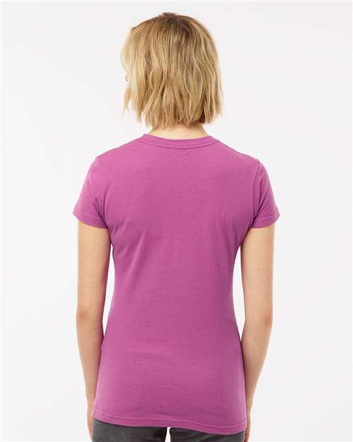 Women's Fine Jersey Slim Fit T-Shirt - OnModelBack - B20159302 - Orchid