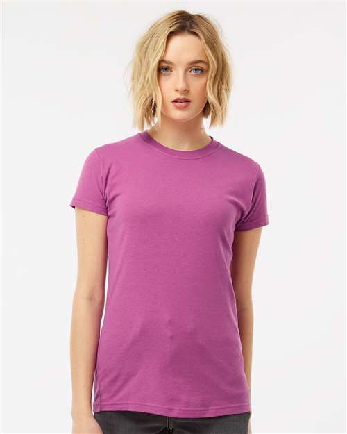 Women's Fine Jersey Slim Fit T-Shirt - OnModelFront - B20159302 - Orchid