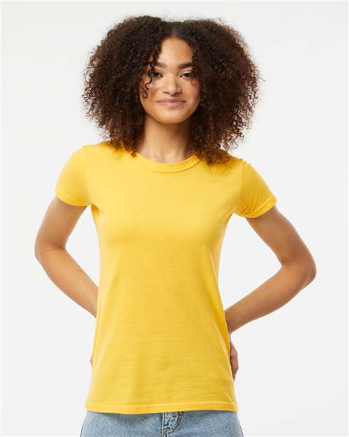 Women's Fine Jersey Slim Fit T-Shirt - OnModelFront - B20159132 - Sunshine