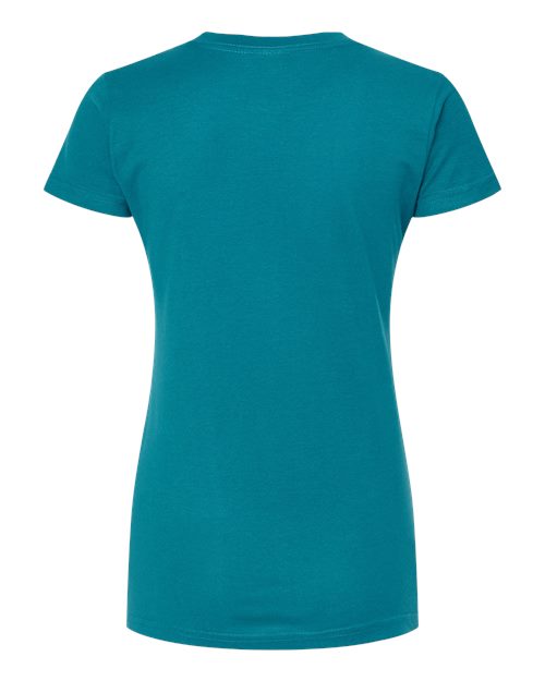 Women's Fine Jersey Slim Fit T-Shirt - Back - B20159142 - Teal