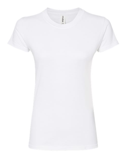 Women's Fine Jersey Slim Fit T-Shirt - Front - B20159002 - White