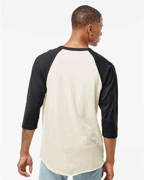 Fine Jersey Raglan T-Shirt - OnModelBack - B30359502 - Vintage White/ Black