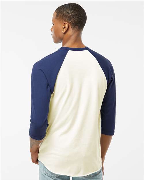 Fine Jersey Raglan T-Shirt - OnModelBack - B30359132 - Vintage White/ Inked India
