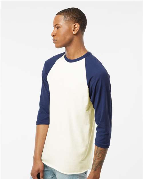 Fine Jersey Raglan T-Shirt - OnModelSide - B30359132 - Vintage White/ Inked India