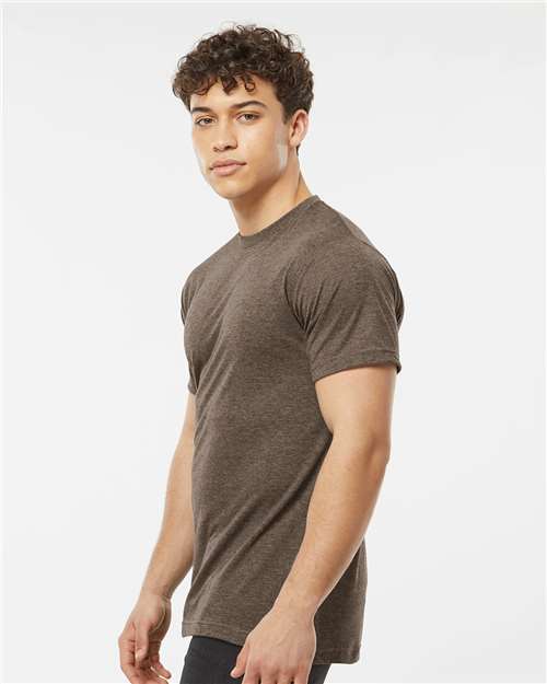 Poly-Rich T-Shirt - OnModelSide - B20659552 - Heather Brown