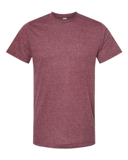Poly-Rich T-Shirt - Front - B20659532 - Heather Burgundy