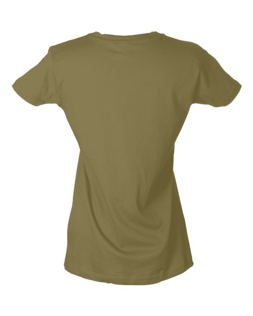 Women's Fine Jersey Slim Fit T-Shirt - Back - B20159733 - Sand (disc)
