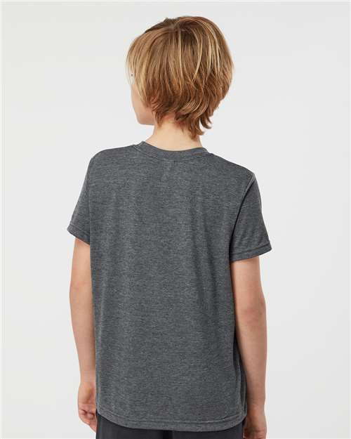 Youth Poly-Rich T-Shirt - OnModelBack - B30859592 - Heather Charcoal