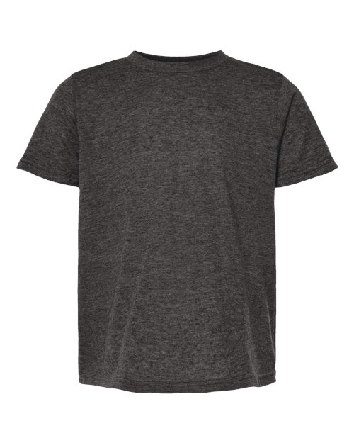 Youth Poly-Rich T-Shirt - Front - B30859102 - Heather Graphite