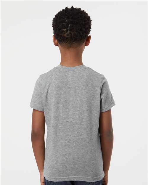 Youth Poly-Rich T-Shirt - OnModelBack - B30859092 - Heather Grey