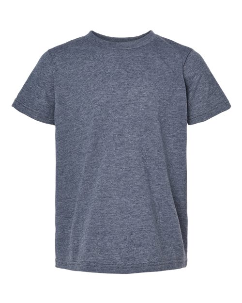 Youth Poly-Rich T-Shirt - Front - B30859652 - Heather Navy