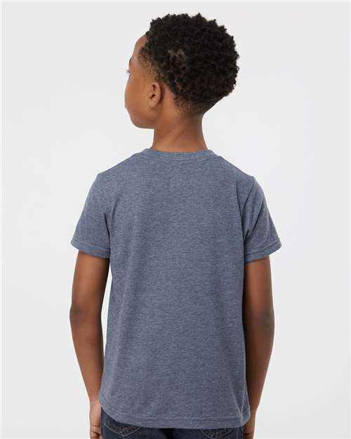 Youth Poly-Rich T-Shirt - OnModelBack - B30859652 - Heather Navy