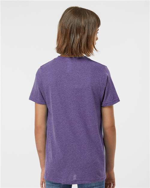 Youth Poly-Rich T-Shirt - OnModelBack - B30859672 - Heather Purple