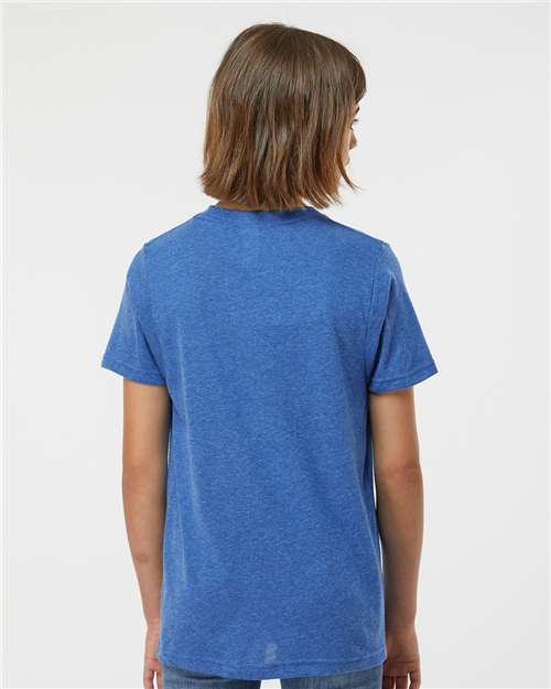 Youth Poly-Rich T-Shirt - OnModelBack - B30859752 - Heather Royal