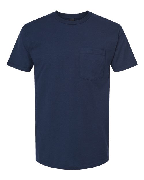 Heavyweight Jersey Pocket T-Shirt - Front - B31159653 - Navy