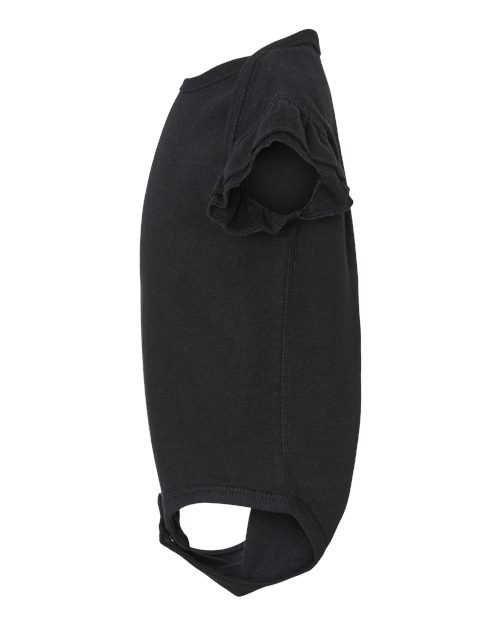 Infant Flutter Sleeve Baby Rib Bodysuit - DirectSide - B07138502 - Black