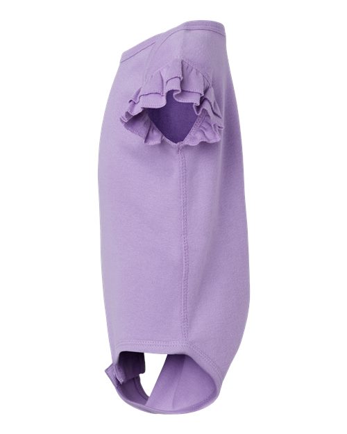 Infant Flutter Sleeve Baby Rib Bodysuit - DirectSide - B07138802 - Lavender