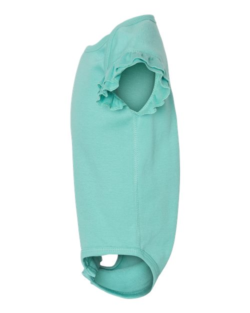 Infant Flutter Sleeve Baby Rib Bodysuit - DirectSide - B07138812 - Saltwater