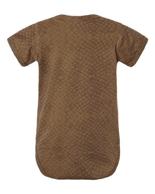 Infant Fine Jersey Bodysuit - Back - B33438591 - Brown Reptile