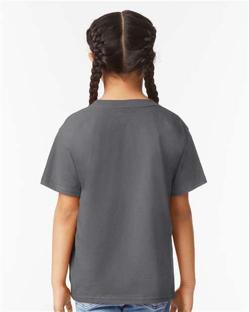 Softstyle® Youth T-Shirt - OnModelBack - B01660092 - Charcoal