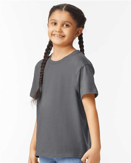 Softstyle® Youth T-Shirt - OnModelSide - B01660092 - Charcoal