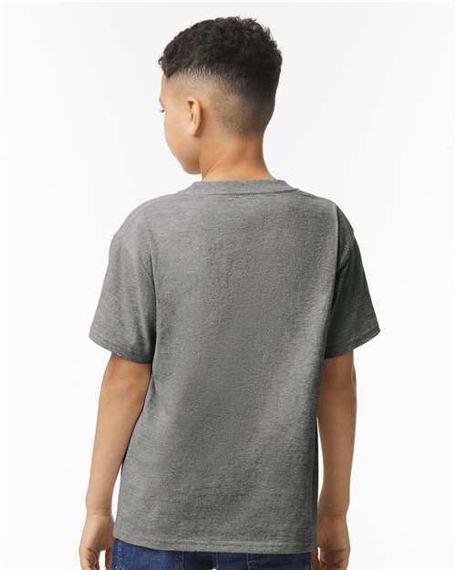 Softstyle® Youth T-Shirt - OnModelBack - B01660492 - Graphite Heather