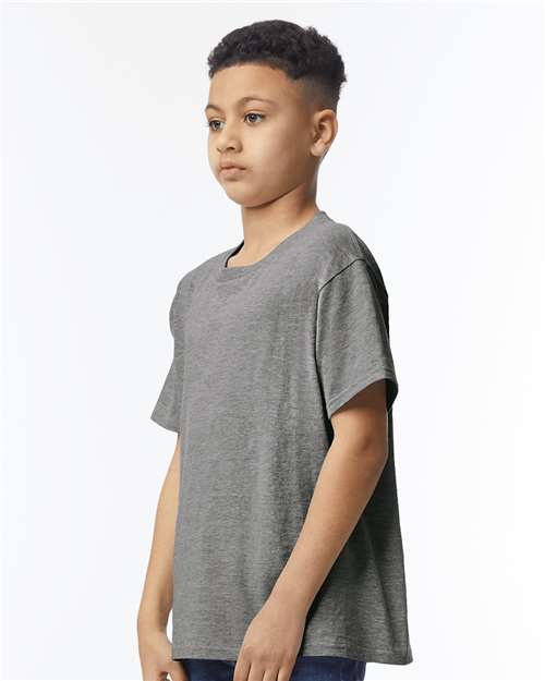 Softstyle® Youth T-Shirt - OnModelSide - B01660492 - Graphite Heather