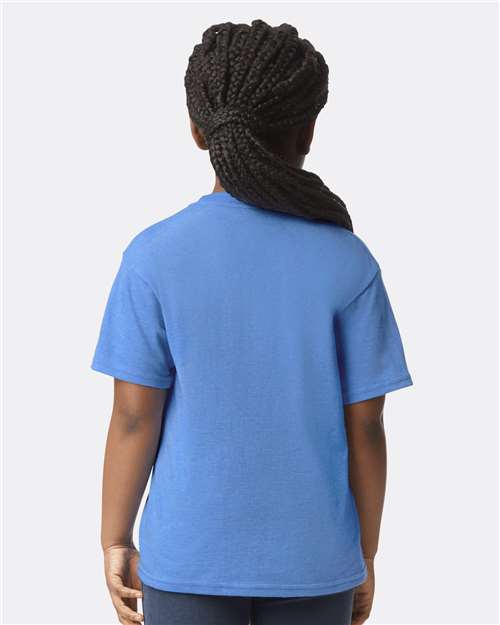 Softstyle® Youth T-Shirt - OnModelBack - B01660762 - Heather Royal