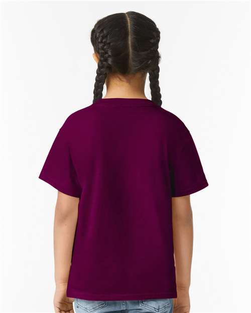 Softstyle® Youth T-Shirt - OnModelBack - B01660532 - Maroon