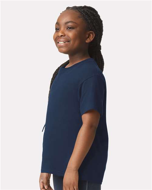 Softstyle® Youth T-Shirt - OnModelSide - B01660652 - Navy