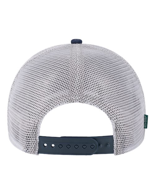 Mid-Pro Snapback Trucker Cap - Back - B93995210 - Navy/ Dark Grey/ Silver