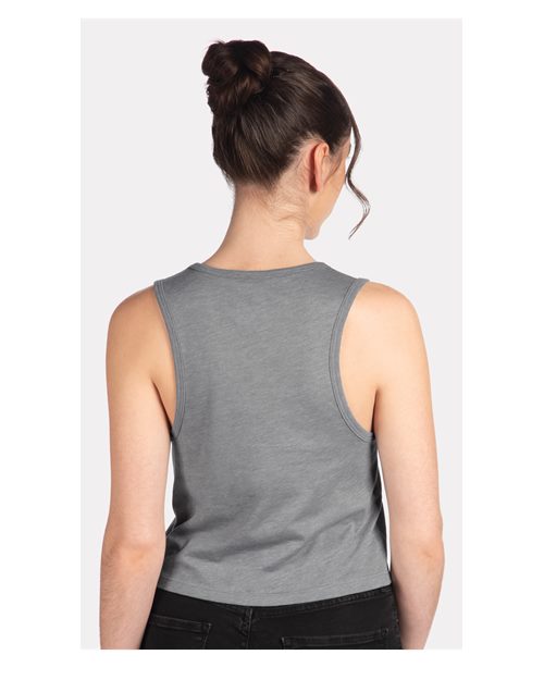 Women's Festival Crop Tank - OnModelBack - B03518582 - Heather Grey