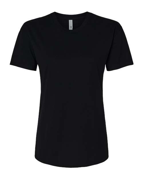 Women's CVC Relaxed T-Shirt - Front - B03718502 - Black